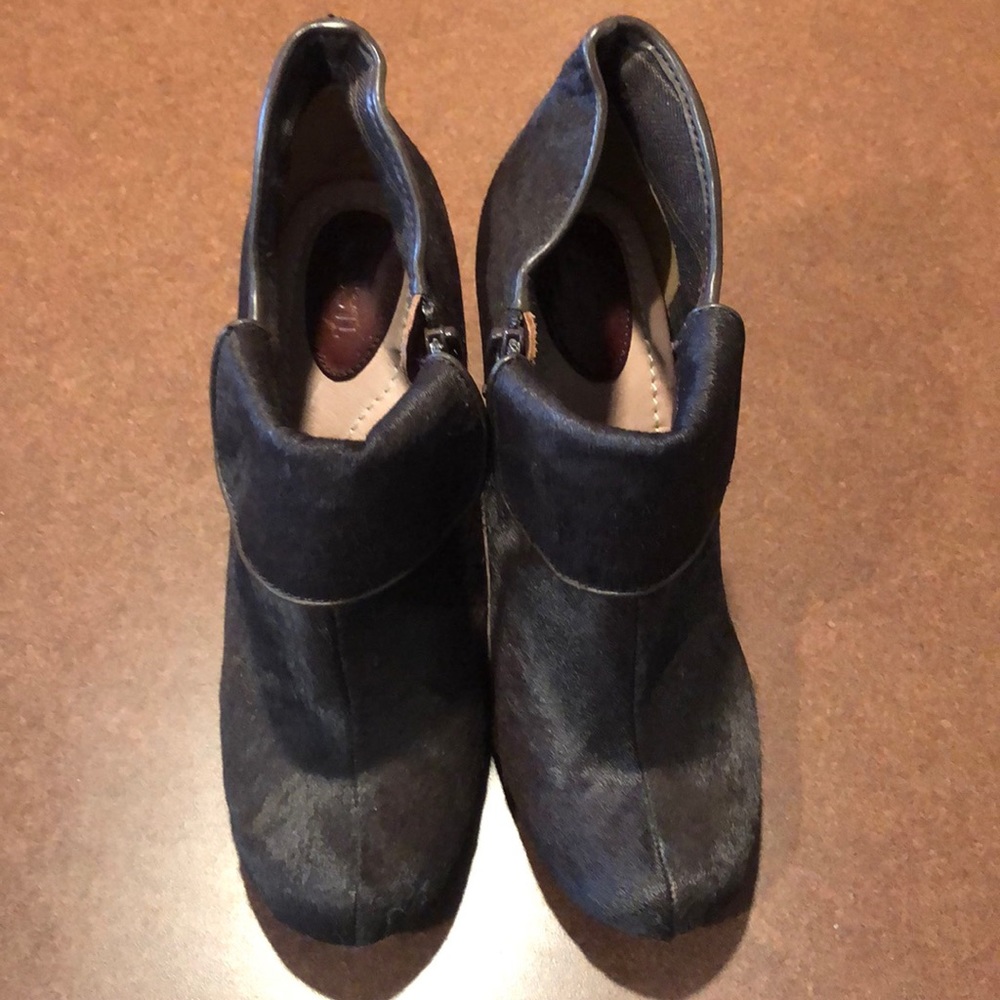 Fossil Brown Cow Hide Booties. Size 7 - image 2